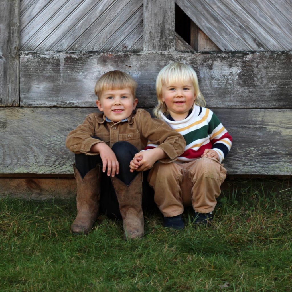 Photo of boys at Scott Farm, Dummerston, VT